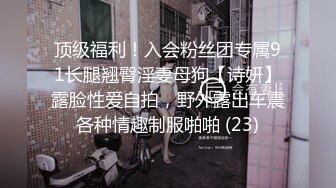 顶级福利！入会粉丝团专属91长腿翘臀淫妻母狗【诗妍】露脸性爱自拍，野外露出车震各种情趣制服啪啪 (23)