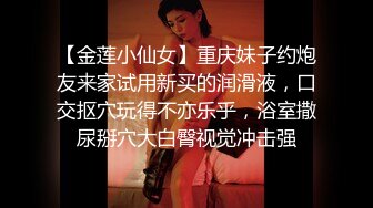 【金莲小仙女】重庆妹子约炮友来家试用新买的润滑液，口交抠穴玩得不亦乐乎，浴室撒尿掰穴大白臀视觉冲击强